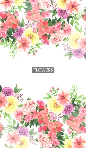 [LINE着せ替え] water color flowers_615の画像1