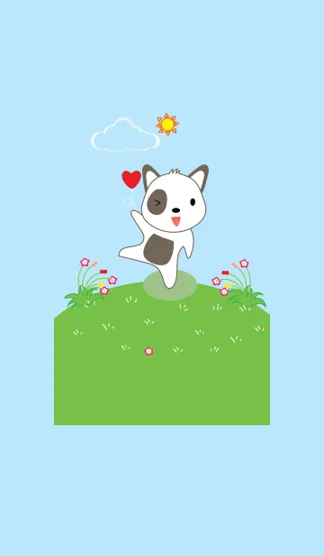 [LINE着せ替え] Cute dog theme v.6 (JP)の画像1