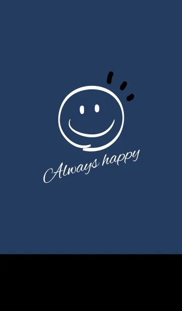 [LINE着せ替え] Always happy -NAVY+BLACK-の画像1