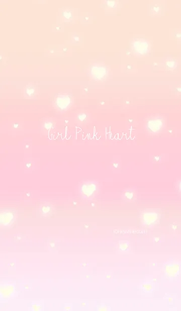 [LINE着せ替え] ガール ピンク ハートの画像1