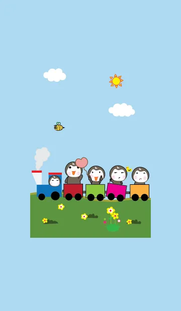 [LINE着せ替え] Cute penguin theme v.3 (JP)の画像1