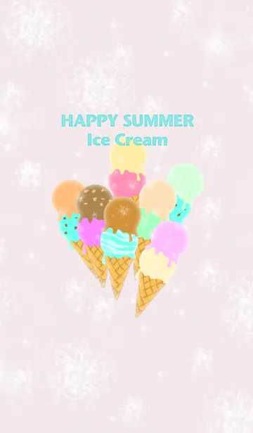 [LINE着せ替え] HAPPY SUMMER アイスクリームの画像1