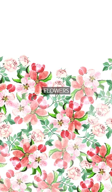 [LINE着せ替え] water color flowers_612の画像1