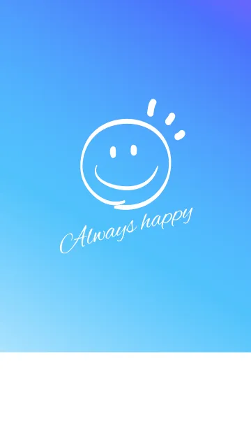 [LINE着せ替え] Always happy -BLUE GRADATION-の画像1