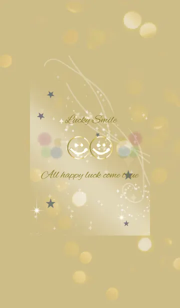 [LINE着せ替え] 運気が上昇スマイル風水/ベージュネイビーの画像1