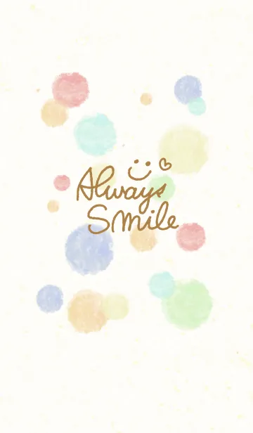 [LINE着せ替え] 大人水彩水玉2-スマイル3-の画像1