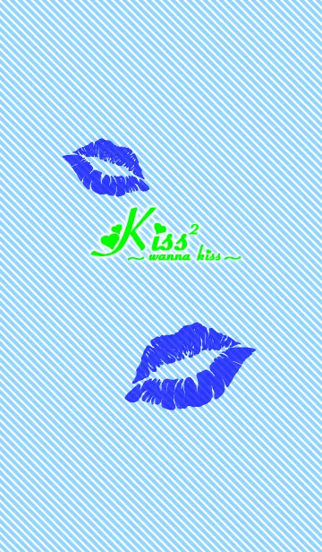[LINE着せ替え] Kiss 2 -wanna kiss- Blueの画像1