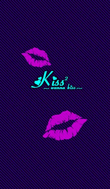 [LINE着せ替え] Kiss 2 -wanna kiss- Purpleの画像1