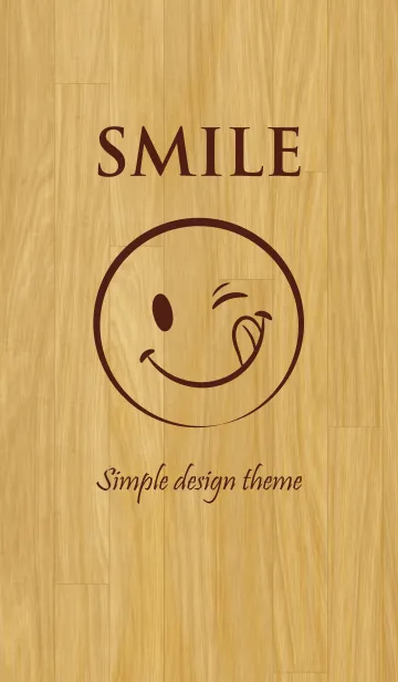 [LINE着せ替え] Simple Smile Wood 5の画像1