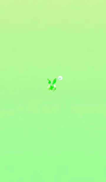 [LINE着せ替え] 恋愛運のプチうさぎグリーンの画像1