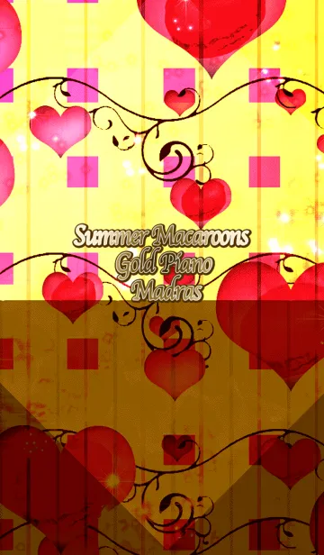 [LINE着せ替え] 夏のマカロンゴールドピアノマドラスの画像1