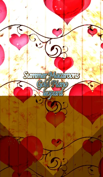[LINE着せ替え] 夏のマカロンゴールドピアノヒョウ柄の画像1