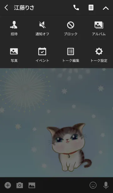[LINE着せ替え] 子猫ちゃんの夏・花火の画像4