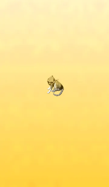 [LINE着せ替え] シンプルイエロー猫の画像1