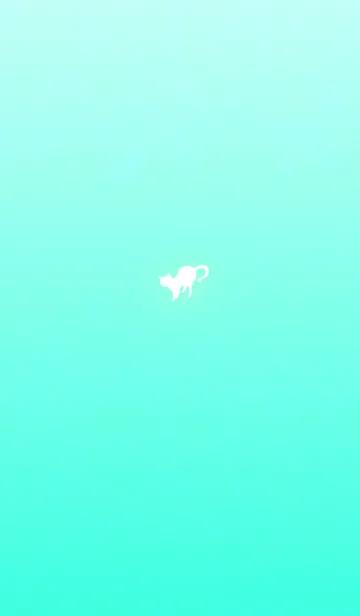 [LINE着せ替え] ライトブルーキャットシルエットの画像1