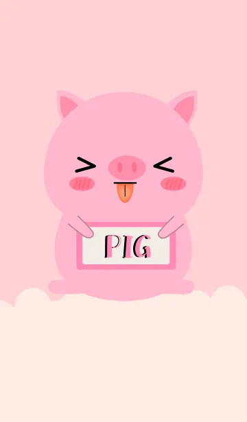 [LINE着せ替え] Simple Love Cute Pig Theme Vr.2 (jp)の画像1