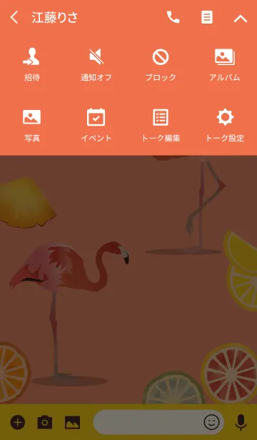 [LINE着せ替え] フラミンゴ + サーモンピンクの画像4