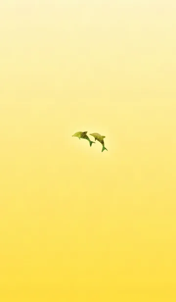 [LINE着せ替え] イルカのイエローシルエットの画像1