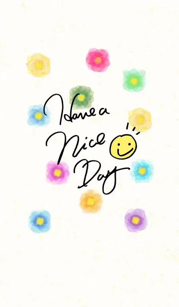 [LINE着せ替え] 大人水彩お花-スマイル23-の画像1