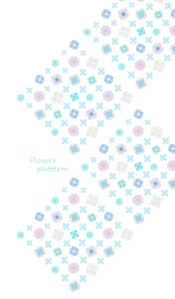 [LINE着せ替え] artwork_Flower pattern blueの画像1