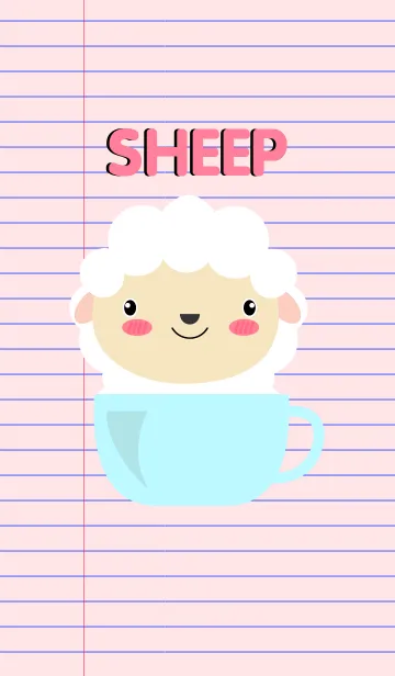 [LINE着せ替え] Simple Cute Sheep Theme V.2 (jp)の画像1