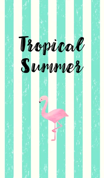 [LINE着せ替え] TROPICAL SUMMER -フラミンゴ-の画像1