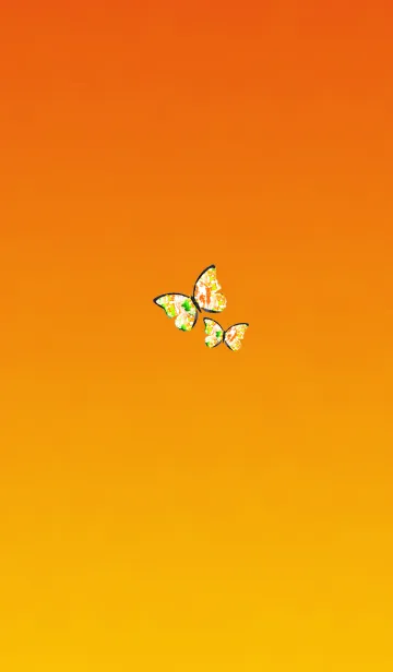 [LINE着せ替え] ガラス蝶イエローオレンジの画像1