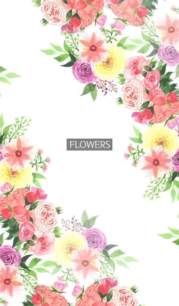 [LINE着せ替え] water color flowers_618の画像1