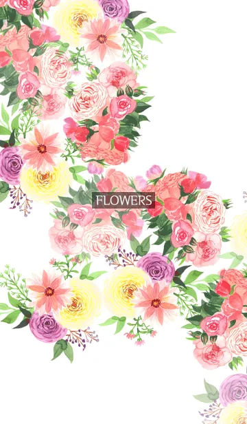 [LINE着せ替え] water color flowers_619の画像1