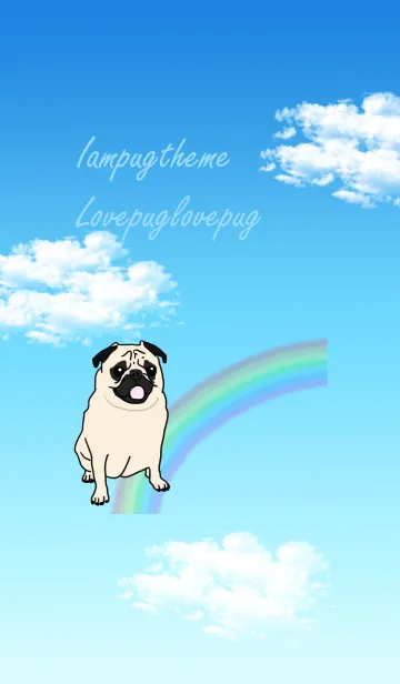 [LINE着せ替え] パグと夏空。の画像1