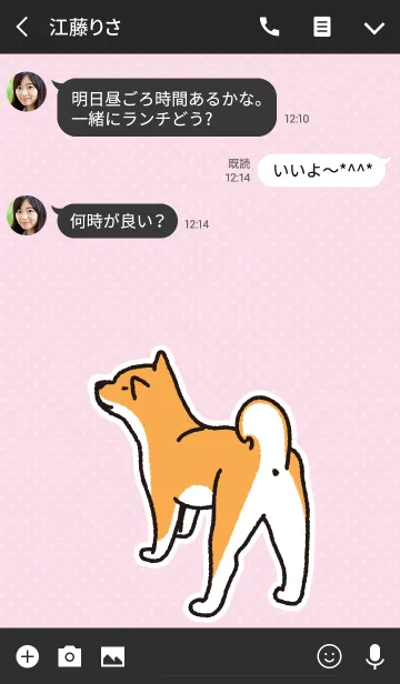 [LINE着せ替え] しばいぬハナコ【柴犬漫画*a02】の画像3