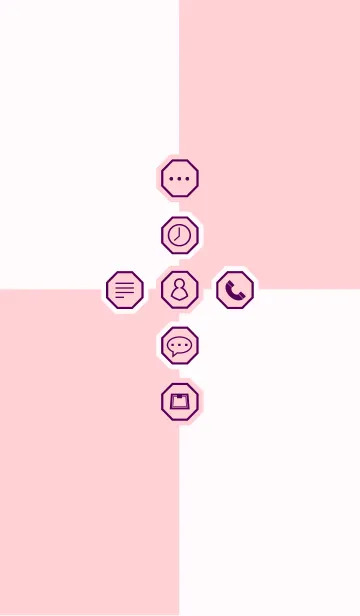 [LINE着せ替え] Simple octagon (pink)の画像1