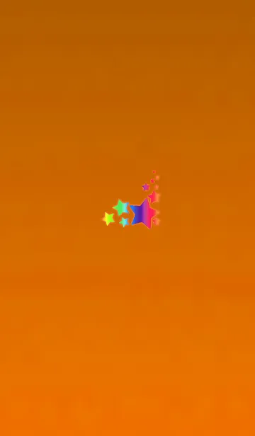 [LINE着せ替え] ラッキー運アップな星オレンジの画像1