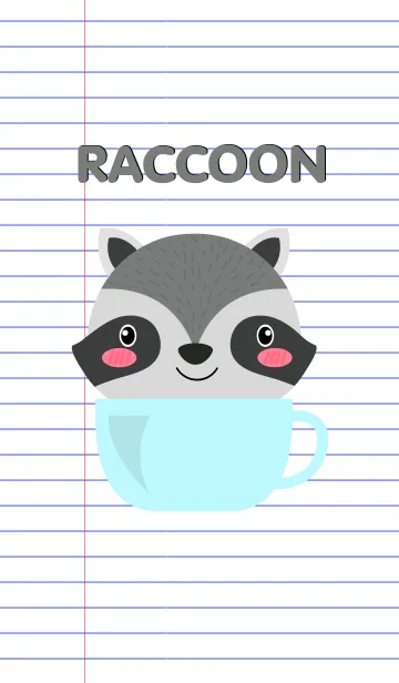 [LINE着せ替え] Simple Cute Raccoon Theme Vr.2 (jp)の画像1