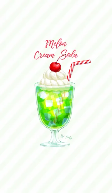 [LINE着せ替え] Melon Cream Soda Float @SUMMERの画像1