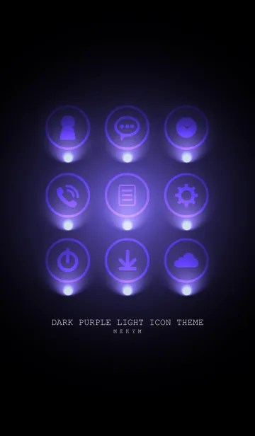 [LINE着せ替え] DARK PURPLE LIGHT ICON THEME 2の画像1