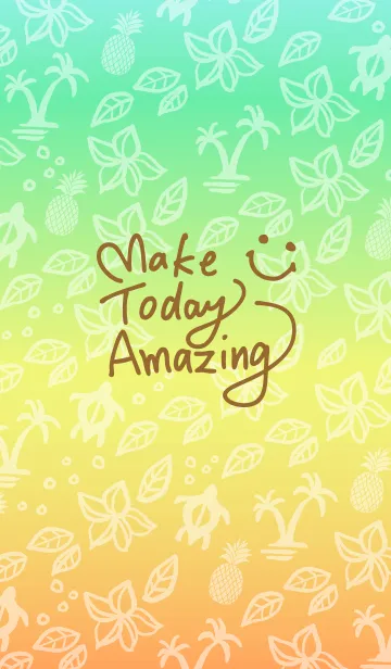 [LINE着せ替え] 夏 アロハ2-スマイル18-の画像1