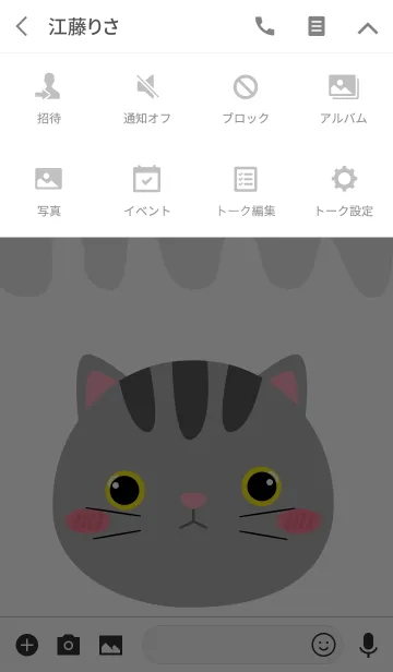 [LINE着せ替え] Simple Pretty Gray Cat Theme (jp)の画像4