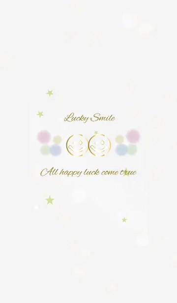 [LINE着せ替え] 運気が上昇スマイル風水/イエローグリーンの画像1