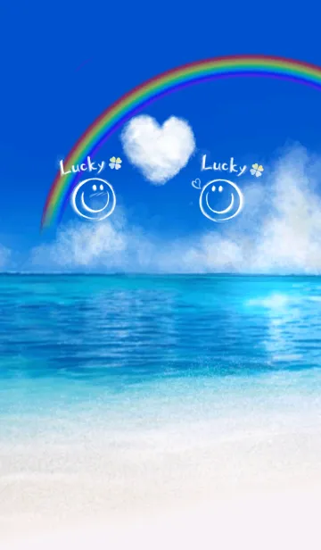[LINE着せ替え] 全ての運気アップ♡真夏の海！幸運の虹！の画像1