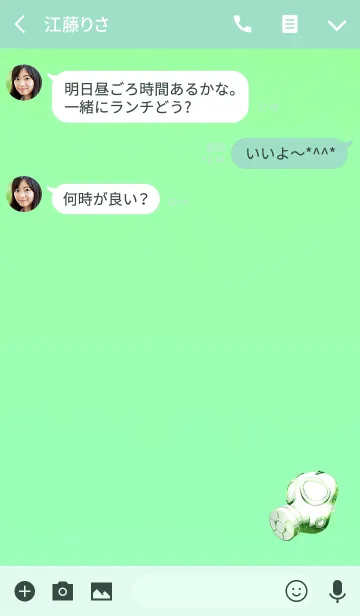 [LINE着せ替え] おしゃれガスマスクライトグリーンの画像3