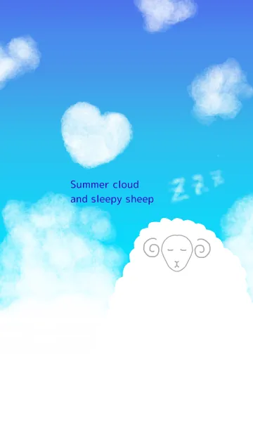 [LINE着せ替え] Summer cloud and sleepy sheepの画像1