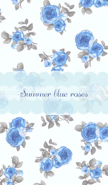 [LINE着せ替え] Summer blue rosesの画像1
