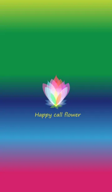 [LINE着せ替え] Happy happy call flower in rainbowの画像1