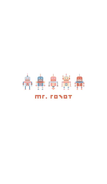 [LINE着せ替え] MR. ROBOT (WHITE 2)の画像1