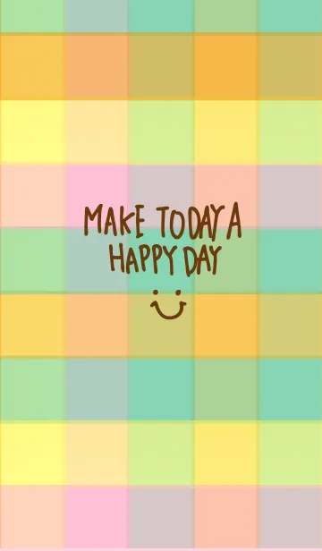 [LINE着せ替え] スマイル-カラフルチェック8-の画像1