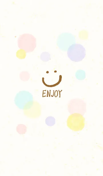 [LINE着せ替え] 大人水彩水玉3-スマイル4-の画像1