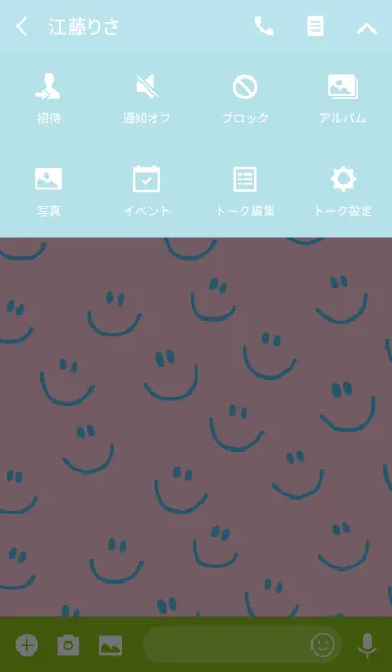 [LINE着せ替え] ブルーニコ x ピンクの画像4