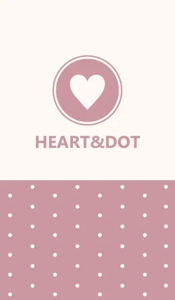 [LINE着せ替え] HEART＆DOT -SMOKY PINK-の画像1