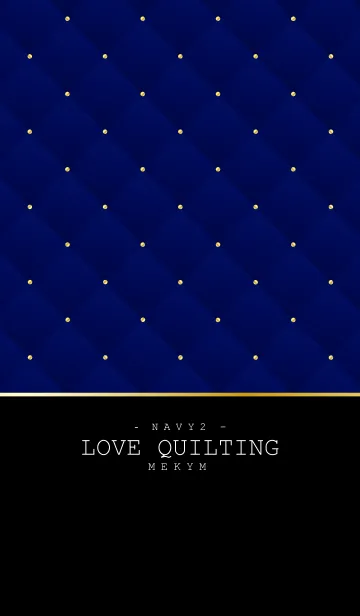 [LINE着せ替え] LOVE QUILTING -NAVY 2-の画像1